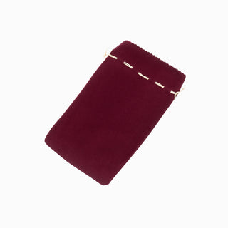 Saculet bijuterii Zimtat, 16x22.5+5 cm - Bordo / Auriu