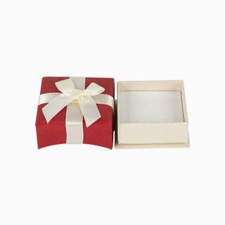 Cutie bijuterii Set Gama Kd, 6x6x3.5 cm - Rosu / Crem / Alb