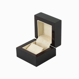 Cutie bijuterii Cercei Simplu, 6.5x6.5x5 cm - Negru / Crem