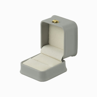 Cutie bijuterii Inel Rege, 6x6x6.2 cm - Gri / Crem