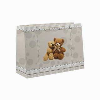 Punga CADOU Gama Urs, 57x40x20 cm - Crem / Alb