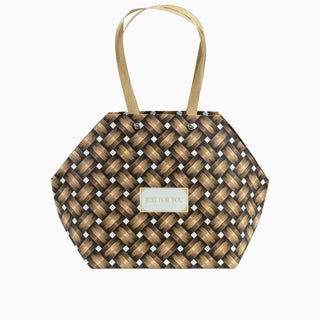 Punga CADOU Gama Cartier, 29x19x12 cm - Maro / Crem