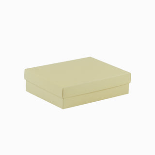 Cutie cadou Dreptunghi Pliabil (capac + bază), 18 × 23 × 6 cm - capac Crem cu dungă / bază Crem