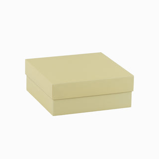 Cutie cadou Cub Pliabil (capac + bază), 21 × 21 × 8 cm - capac Auriu cu dungă / bază Auriu