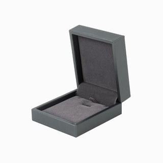 Cutie bijuterii Set Gama Piele, 7.5x8.5x3.5 cm - Gri / Gri Inchis