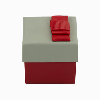 Cutie bijuterii Flower Up F.U, 5x5x4.5 cm - Gri / Rosu