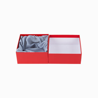 Cutie rigida cadou Rigid Curea(Int.Textil), 13.5x13.5x6.5 cm - Rosu