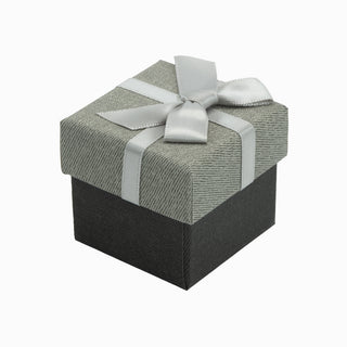 Cutie bijuterii Normal Paper, 5x5x4.5 cm - Gri Deschis / Gri Inchis / Alb / Gri