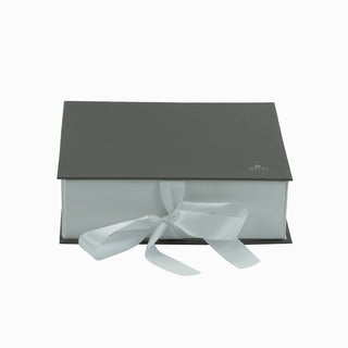 Cutie rigida cadou Gama King Pandantiv, 25x25x7.5 cm - Alb / Gri