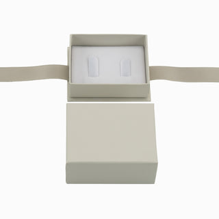 Cutie bijuterii Ribon Down R.D, 7x9x4.5 cm - Crem / Alb / Gri