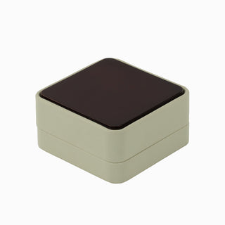 Cutie bijuterii Inel Piele, 7x7x3.5 cm - Crem