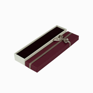 Cutie bijuterii Normal Paper, 21.5x4.5x3 cm - Bordo / Crem / Auriu