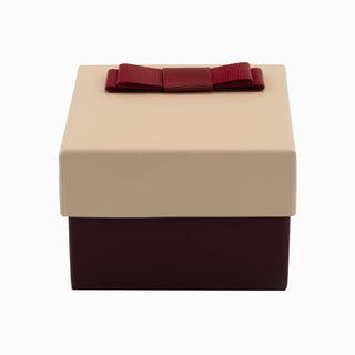 Cutie bijuterii Flower Up F.U, 8.5x9x6 cm - Somon / Bordo
