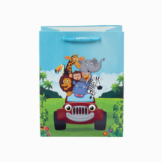 Punga CADOU set 2 culori Jungla, 18x23x10 cm - Roz / Albastru