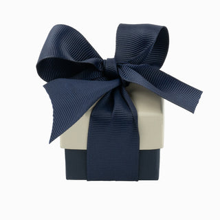 Cutie bijuterii Ribon Down R.D, 5x5x4 cm - Crem / Bleumarin