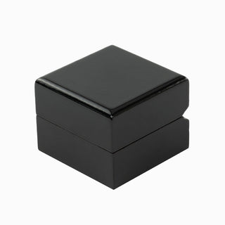 Cutie bijuterii Cercei Simplu, 6.5x6.5x5 cm - Negru / Crem