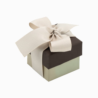 Cutie bijuterii Ribon Down R.D, 5.5x5.5x4.5 cm - Maro / Crem