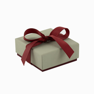 Cutie bijuterii Ribon Down R.D, 8.5x9x3.8 cm - Gri / Bordo