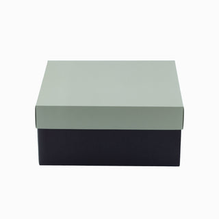Cutie cadou Cub Pliabil (capac + bază), 29.5 × 29.5 × 12 cm - capac Auriu cu dungă / bază Auriu