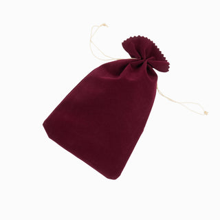 Saculet bijuterii Zimtat, 16x22.5+5 cm - Bordo / Auriu