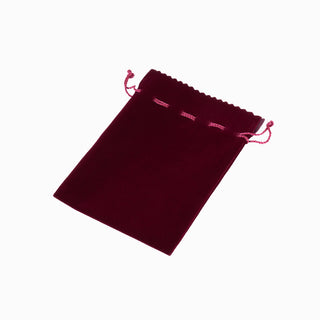 Saculet bijuterii Zimtat, 11.5x13+3 cm - Bordo