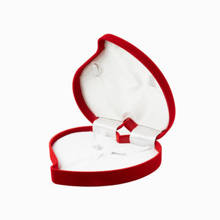 Cutie bijuterii Set Inima-Trandafir, 18x17x6 cm - Rosu / Alb