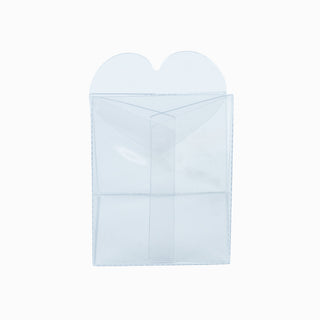 Cutie cadou Inima Pliat, 4x4x4.5 cm - Transparent