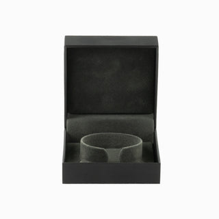 Cutie bijuterii Bratara Gama Piele, 9x9x4 cm - Negru / Gri