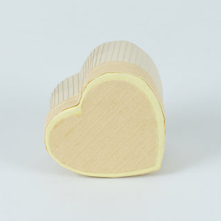 Cutie rigida cadou Inima Rigid, 5x3x4.5 cm - Crem