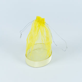 Saculet cadou Cutie Saculet, 9x12 cm - Galben