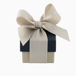 Cutie bijuterii Ribon Down R.D, 5x5x4 cm - Bleumarin / Crem