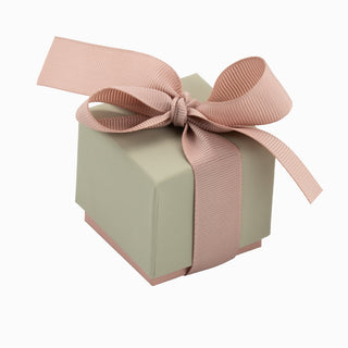 Cutie bijuterii Ribon Down R.D, 5x5x5 cm - Gri / Roz