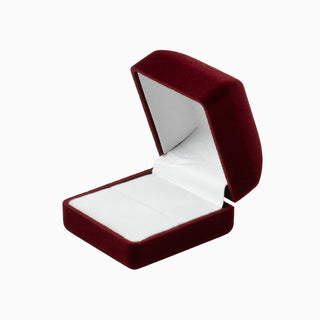 Cutie bijuterii Inel Hexagon, 4.5x5x4 cm - Bordo / Alb