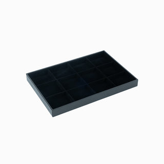 Suport bijuterii Compartimentat, 35x24x3 cm - Negru