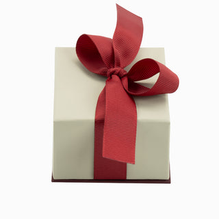 Cutie bijuterii Ribon Down R.D, 7x9x4.5 cm - Crem / Bordo