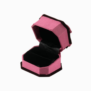 Cutie bijuterii Inel Papion, 6.6x5.8x4.3 cm - Bordo / Negru