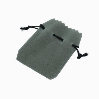 Saculet bijuterii Zimtat, 6x6+2.5 cm - Gri / Negru