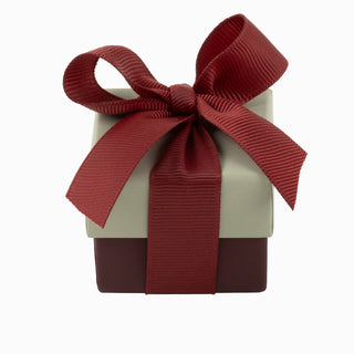 Cutie bijuterii Ribon Down R.D, 5x5x4 cm - Crem / Bordo