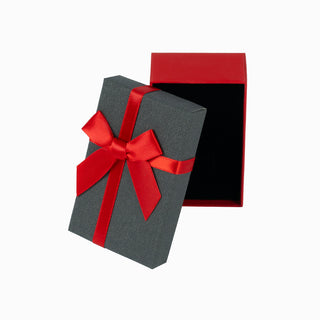 Cutie bijuterii Normal Paper, 5x8x3 cm - Gri Inchis / Rosu / Negru