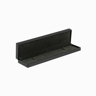 Cutie bijuterii Bratara Gama Piele, 22.5x5.5x2.5 cm - Negru / Gri