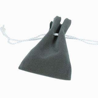 Saculet bijuterii Zimtat, 6x6+2.5 cm - Gri / Alb
