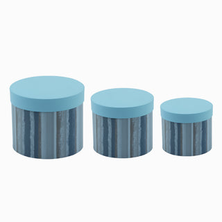 Cutie rigida cadou Rigid Set 3 Rotund, 22.5x19 cm - Albastru / Bleu