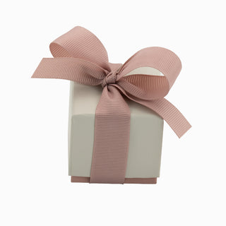 Cutie bijuterii Ribon Down R.D, 5x5x5 cm - Crem / Roz / Gri