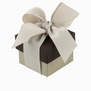 Cutie bijuterii Ribon Down R.D, 5x5x4 cm - Maro / Crem