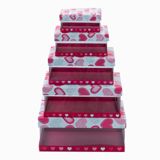 Cutie rigida cadou Set Transparent Rigid, 21x28x11.5 cm - Siclam / Alb