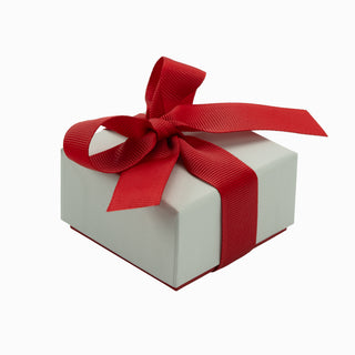 Cutie bijuterii Ribon Down R.D, 6.2x6.3x4 cm - Crem / Rosu / Gri