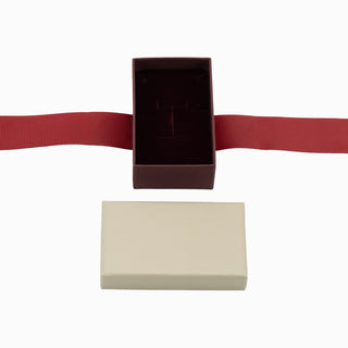 Cutie bijuterii Ribon Down R.D, 5x8x3 cm - Gri / Bordo