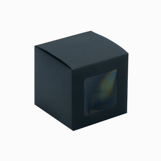 Cutie cadou Globuri Craciun Pliat, 9x9x9 cm - Negru