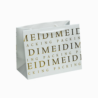 Punga CADOU Meidi Embosaid, 23x18x12 cm - Alb / Auriu