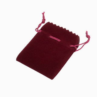 Saculet bijuterii Zimtat, 6x6+2.5 cm - Bordo